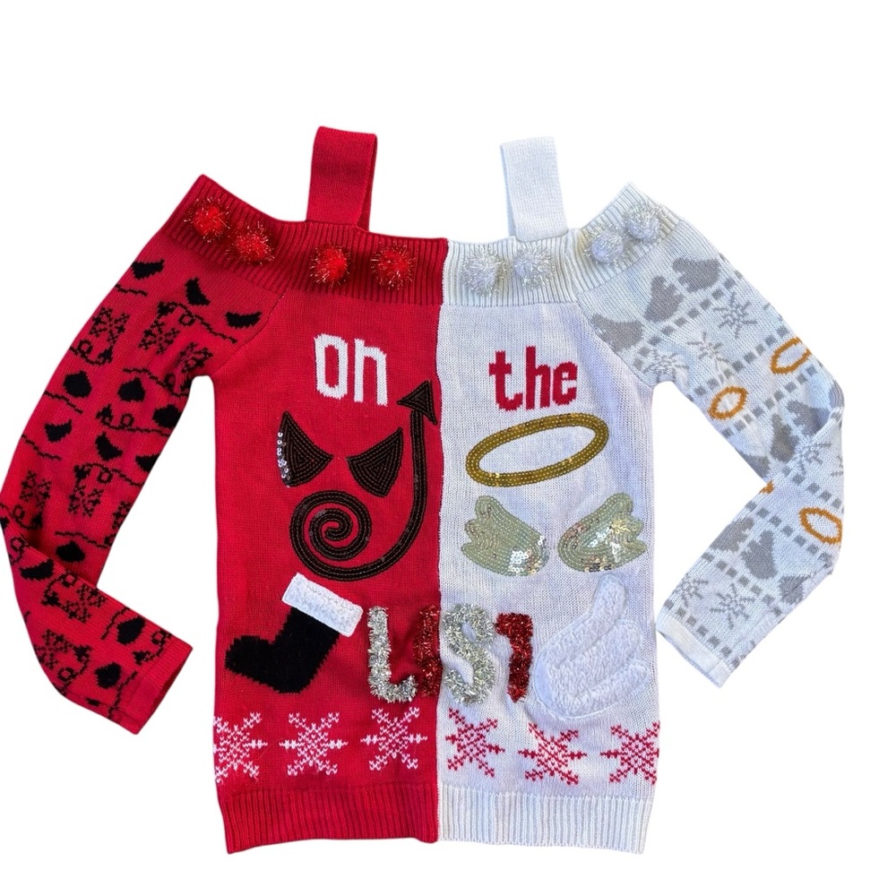 Ugly Christmas Off-Shoulder Sweater